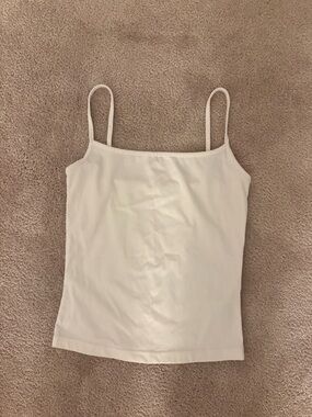 Garage White Spaghetti Strap Cami Tank Top